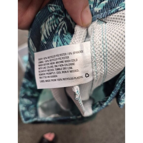 Art Class Boy's Tropical Print Shorts Size 8 Green & Blue Gradient Cotton Blend - Picture 7 of 8